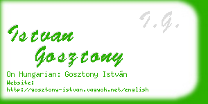 istvan gosztony business card